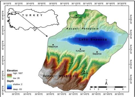 The map of Sapanca Lake Basin (study area) | Download Scientific Diagram