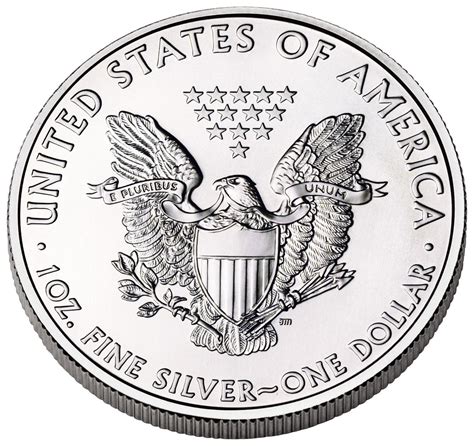 American Eagle silver bullion coin (reverse). | American silver eagle ...