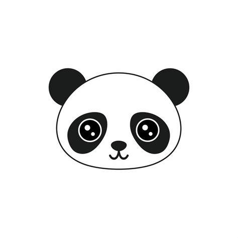 Cute panda in the doodle style. Vector illustration for children. Stickers and cards with ...