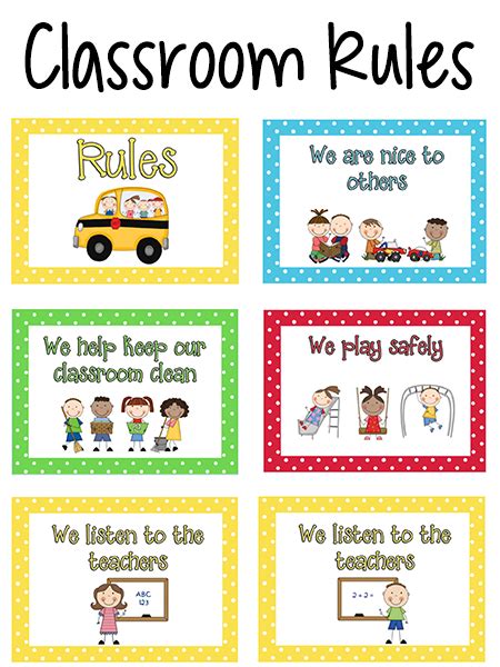 Pre-K Classroom Rules - PreKinders Preschool Activities