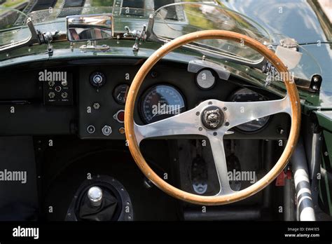 Jaguar c type classic car interior High Resolution Stock Photography ...