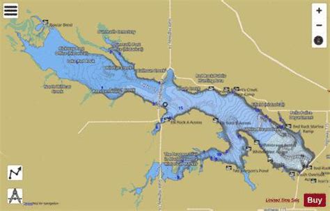 Lake Red Rock/Roberts Creek (Fishing Map : US_IA_red_rock_lake) | Nautical Charts App