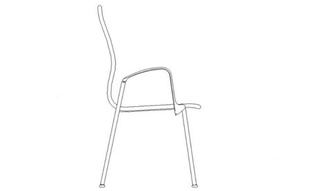 Side view of a simple chair 2d model design | Easy chair, Shop chair, Modern chairs