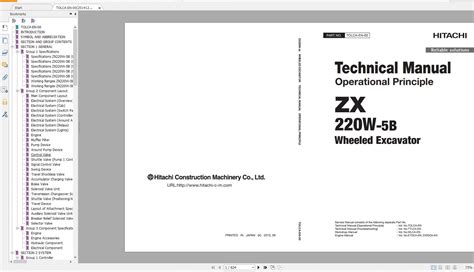 Hitachi Wheeled Excavator Workshop Technical Manual PDF