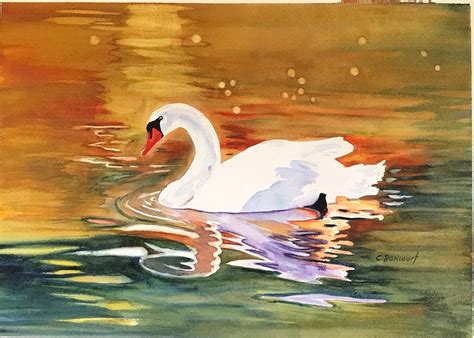 White swan/ mute swan/ majestic swan/ swan watercolor/ swan | Etsy ...