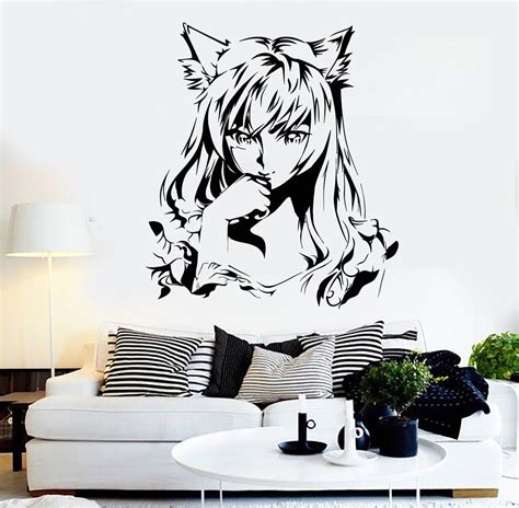 Vinyl Wall Decal Anime Girl Manga Room Art Kids Child Stickers Mural U — Wallstickers4you