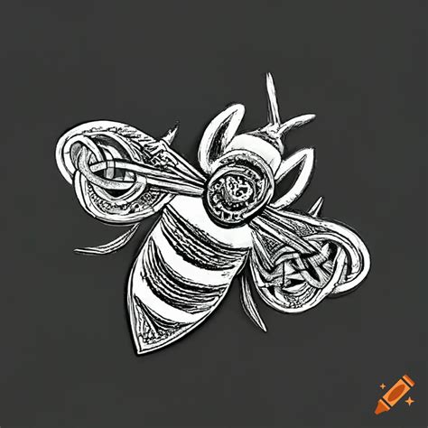 Celtic bee logo design on Craiyon
