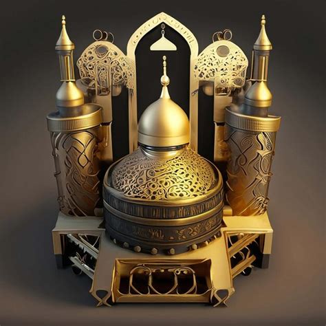 Premium AI Image | golden mosque