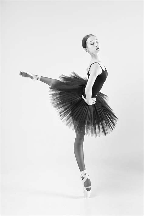 Black Swan. A Ballerina In A Black Tutu Shows Elements Of Ballet Photograph by Alexandr - Fine ...