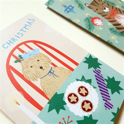 Illustrated Dogs And Cats Christmas Cards By Stephanie Cole Design