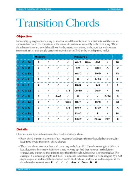 Transition Chords.15203414 | Music Theory | Elements Of Music