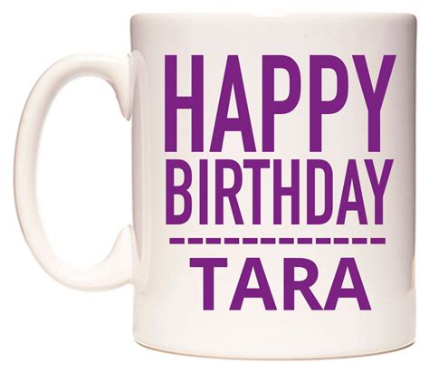 Happy Birthday Tara (Plain Purple) Mug | WeDoMugs.com