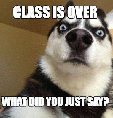 Class is Over What did you just say? Meme Maker! | Swimming memes ...