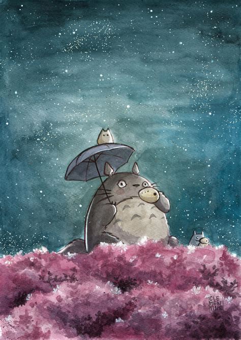 Totoro illustration, watercolour : r/Watercolor