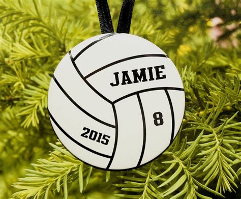 Volleyball Player Christmas Ornament White Customized - Etsy