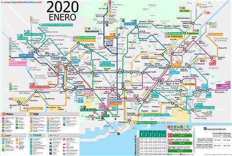 Barcelona Public Transportation Map - Transport Informations Lane