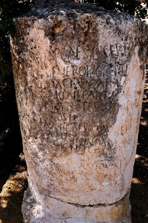 A Roman mile marker | in Israel. Marked with several notable… | Flickr