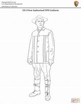 First Authorized NPS Uniform 1911 coloring Page  Free Printable sketch template