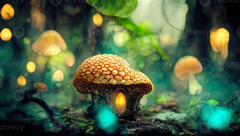 Surprising Mushroom Wallpaper ,Fantasy Wallpaper, 4K, Mushroom Light ...