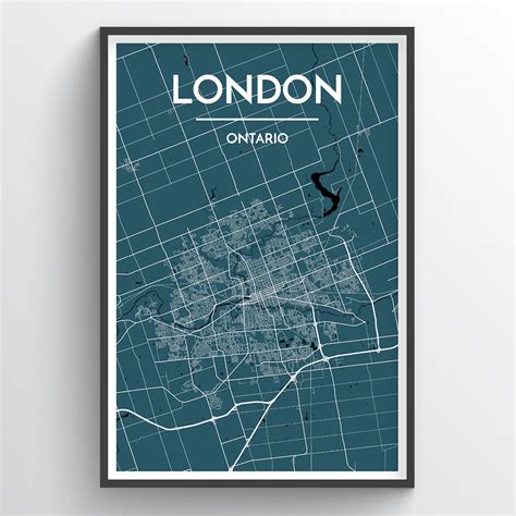 London Ontario Map Art Print