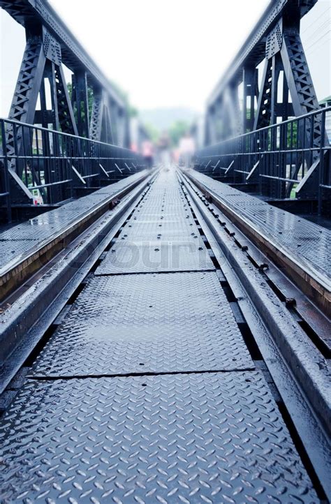 Vintage metal bridge for railroad | Stock image | Colourbox