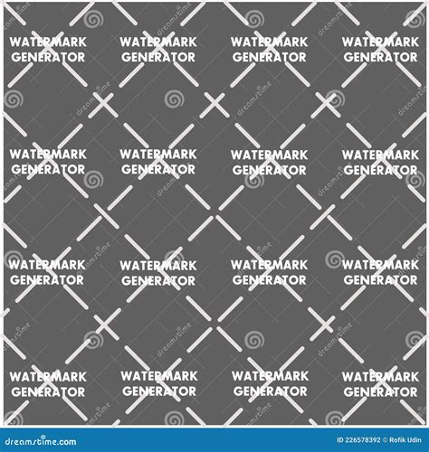 Illustration of a Watermark Pattern Generator Template Design Stock Vector - Illustration of ...