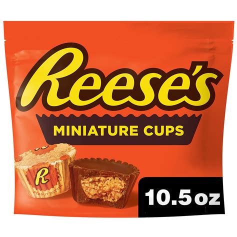 REESE'S Miniatures Milk Chocolate and Peanut Butter Cups, Gluten Free ...