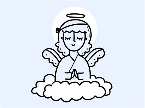 Angel Face Drawing | Free download on ClipArtMag