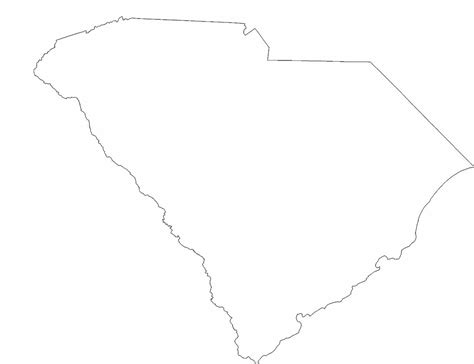 South Carolina Map Outline Printable