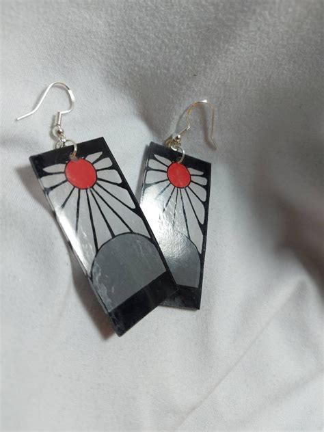 Tanjiro Hanafuda earrings | Etsy