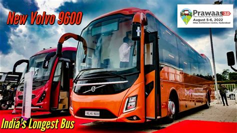 India's longest bus | Volvo B8R 9600 15 Meters BS6 bus | Prawaas 3.0 Exhibition - YouTube