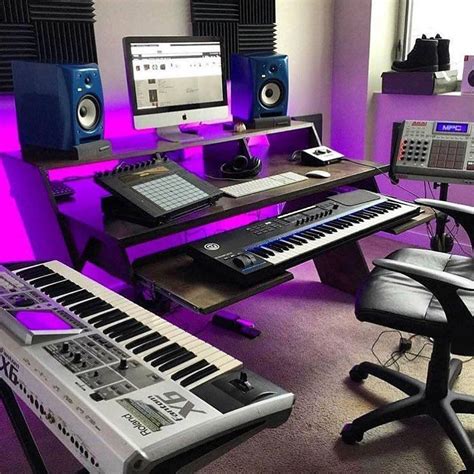 9 Insane LED Recording Studio Setups | Music studio room, Home studio setup, Recording studio design