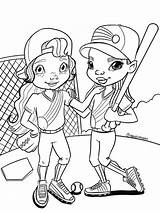 Softball coloring pages sketch template