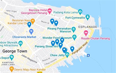 penang tourist map 2019 - Sebastian Ball