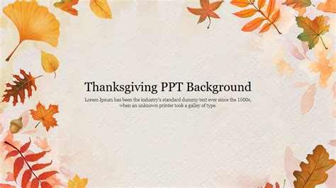 Thanksgiving PPT Background For PPT And Google Slides