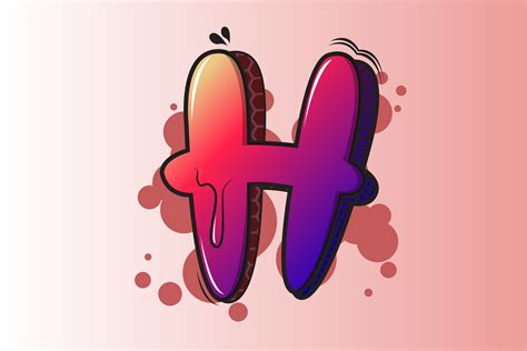 Graffiti Letter H Vector Illustration Graphic by K for Kreative · Creative Fabrica