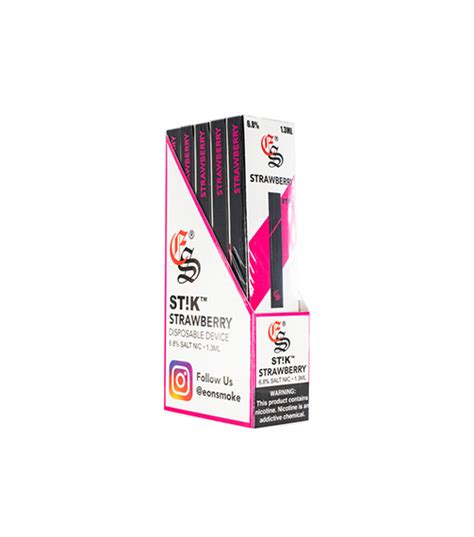 Eonsmoke Stik Strawberry 1.3ml Disposable Device | Discount Vape Pen