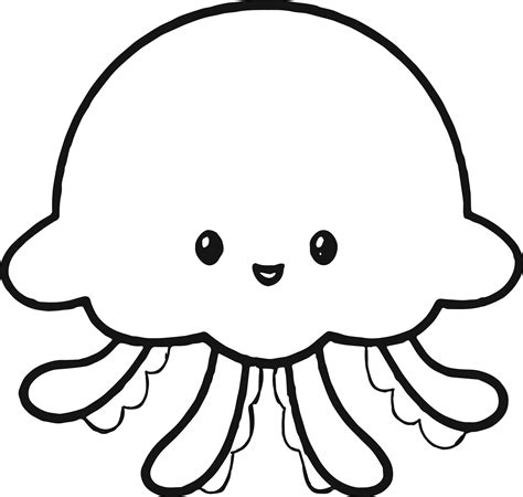 Jellyfish Clipart Black And White | Free download on ClipArtMag