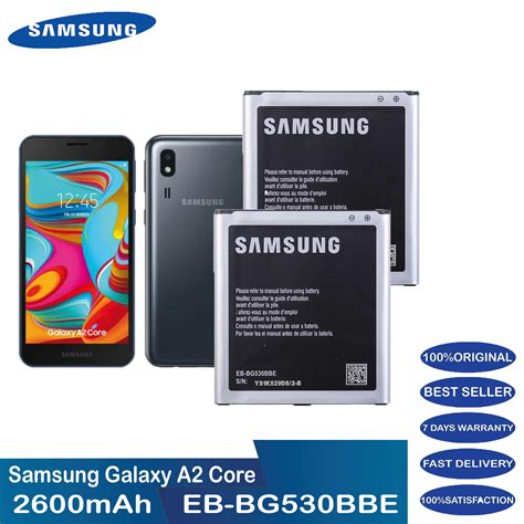 Samsung Galaxy A2 Core Battery Model:EB-BG530BBE High Quality Capacity Battery (2600mAh ...