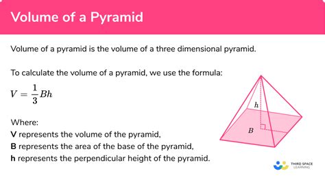 Volume of a Pyramid - GCSE Maths - Steps, Examples & Worksheet