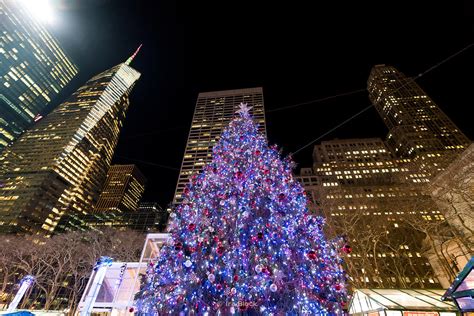 Ira Block Photography | The Christmas tree at Bryant Park Winter village in Manhattan, New York City