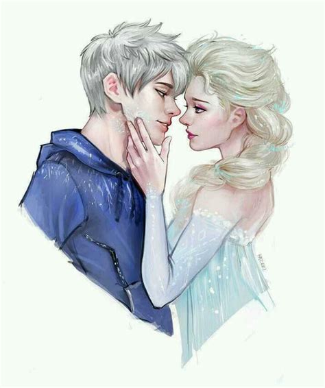 Jelsa Cute Fanart - Elsa & Jack Frost Fan Art (36297433) - Fanpop