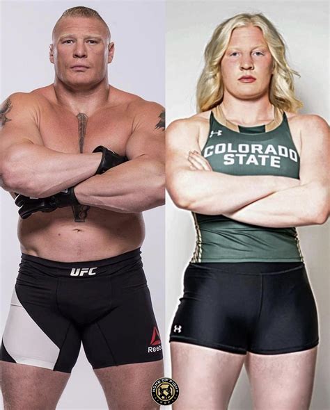 Brock's daughter Mya Lesnar broke the school record in the women's shot put with a mark of 18.50 ...