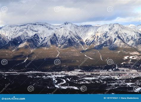 Winter View of Canmore from East End of Rundle Trail, Canmore, Canada Stock Image - Image of ...