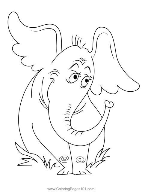 Horton Hears Coloring Page for Kids - Free Horton Hears a Who! Printable Coloring Pages Online ...