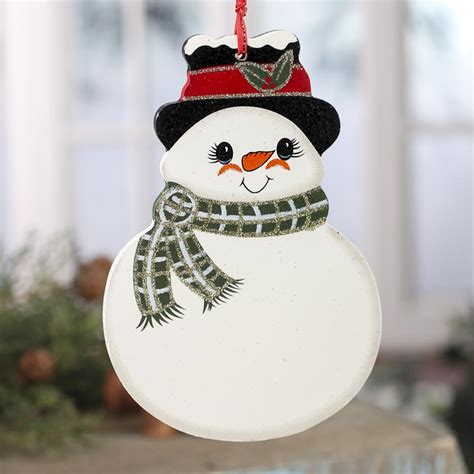 Snowman with Scarf Wood Ornament - Signs & Ornaments - Home Decor