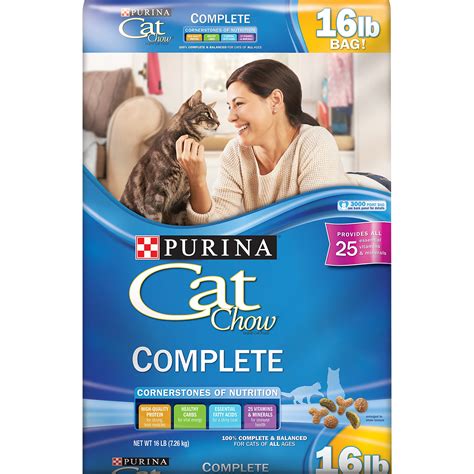 Purina Cat Chow High Protein Dry Cat Food, Complete, 16 lb. Bag - Walmart.com