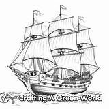 Pirate Ship Coloring Pages  Free & Printable sketch template