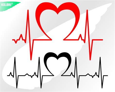 Heart Ekg Svg Ekg Love Svg Beat Ekg Clipart Heartbeat Svg Nurse Heart ...