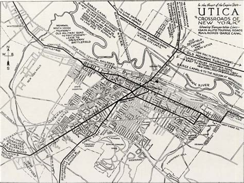 History of the Mohawk Valley: Gateway to the West 1614-1925 — Map of Utica: "Crossroads of New York"